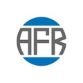 AFR letter logo design on white background. AFR creative initials circle logo concept. AFR letter design