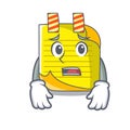 Afraid checked note paper mascot Royalty Free Stock Photo