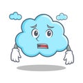 Afraid cute cloud character cartoon