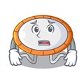 Afraid trampoline illustration icon for cartoon design