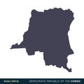 Democratic Republic of the Congo - Africa Countries Map Icon Vector Logo Template Illustration Design. Vector EPS 10.