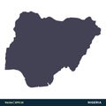 Nigeria - Africa Countries Map Icon Vector Logo Template Illustration Design. Vector EPS 10. Royalty Free Stock Photo