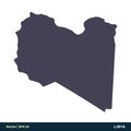 Libya - Africa Countries Map Icon Vector Logo Template Illustration Design. Vector EPS 10. Royalty Free Stock Photo