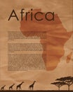 Africa Abstract Map Royalty Free Stock Photo