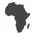 Africa blank map. africa silhouette. African continent Royalty Free Stock Photo