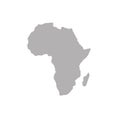 Africa blank vector map. africa map template. african silhouette. grey map africa. Royalty Free Stock Photo