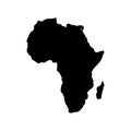 Africa Blind Map Royalty Free Stock Photo