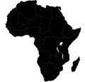 Africa blind map