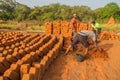 Africa brick workers Royalty Free Stock Photo