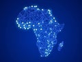 Africa communication network map