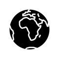 africa continent glyph icon vector illustration Royalty Free Stock Photo