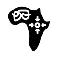 africa continent glyph icon vector illustration Royalty Free Stock Photo