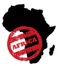 Africa continent passport stamp