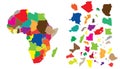 Africa continent puzzle Royalty Free Stock Photo