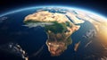 Africa continent from space. Satellite view