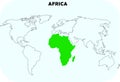 Africa continent in world map