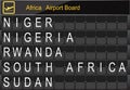 Africa Country Airport Board Information.