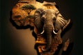 Africa, a creative portrayal of the continent Royalty Free Stock Photo