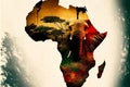 Africa, a creative portrayal of the continent Royalty Free Stock Photo