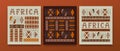 Africa culture ethnic tribal art african card set