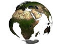 Africa on an earth globe Royalty Free Stock Photo