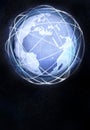 Africa earth globe view from cosmic space Royalty Free Stock Photo