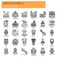 Africa Elements , Pixel Perfect Icons Royalty Free Stock Photo