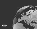 Africa and Europe. Earth globe. Global business marketing concept. Dotted style. Design for education, science, web presentations Royalty Free Stock Photo