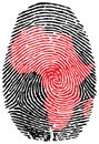 Africa-fingerprint Royalty Free Stock Photo