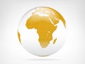 Africa golden planet backdrop view Royalty Free Stock Photo