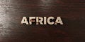 Africa - grungy wooden headline on Maple - 3D rendered royalty free stock image