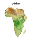 Africa hand drawn watercolor isolated clip art