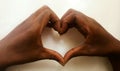 Africa Hands Formin Love Heart Shape