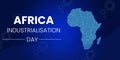 Africa industrialisation day with blue background concept