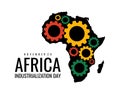 africa industrialization day poster template vector