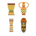Africa jungle ethnic culture icon vector. Royalty Free Stock Photo