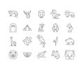 Africa line icons, signs, vector set, outline illustration concept