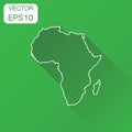 Africa linear map icon. Business cartography concept outline Afr