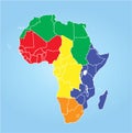 Africa map Royalty Free Stock Photo