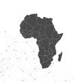 Africa map background vector, illustration for