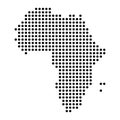 Africa map line icon with polka dot pattern vector