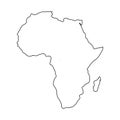 africa map line icon vector