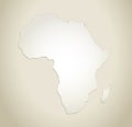 Africa map old paper background blank template Royalty Free Stock Photo