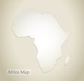 Africa map old paper background Royalty Free Stock Photo