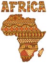 Africa Map Pattern Royalty Free Stock Photo