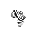 Halftone Icon - Africa map striped Royalty Free Stock Photo