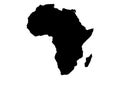 Africa Map Vector silhouette Royalty Free Stock Photo