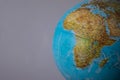 Africa and middle east map on a globe with earth map in the background Royalty Free Stock Photo