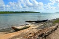 Africa, Mozambique. Boat on the shore.