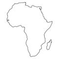 Africa Outlline Map.